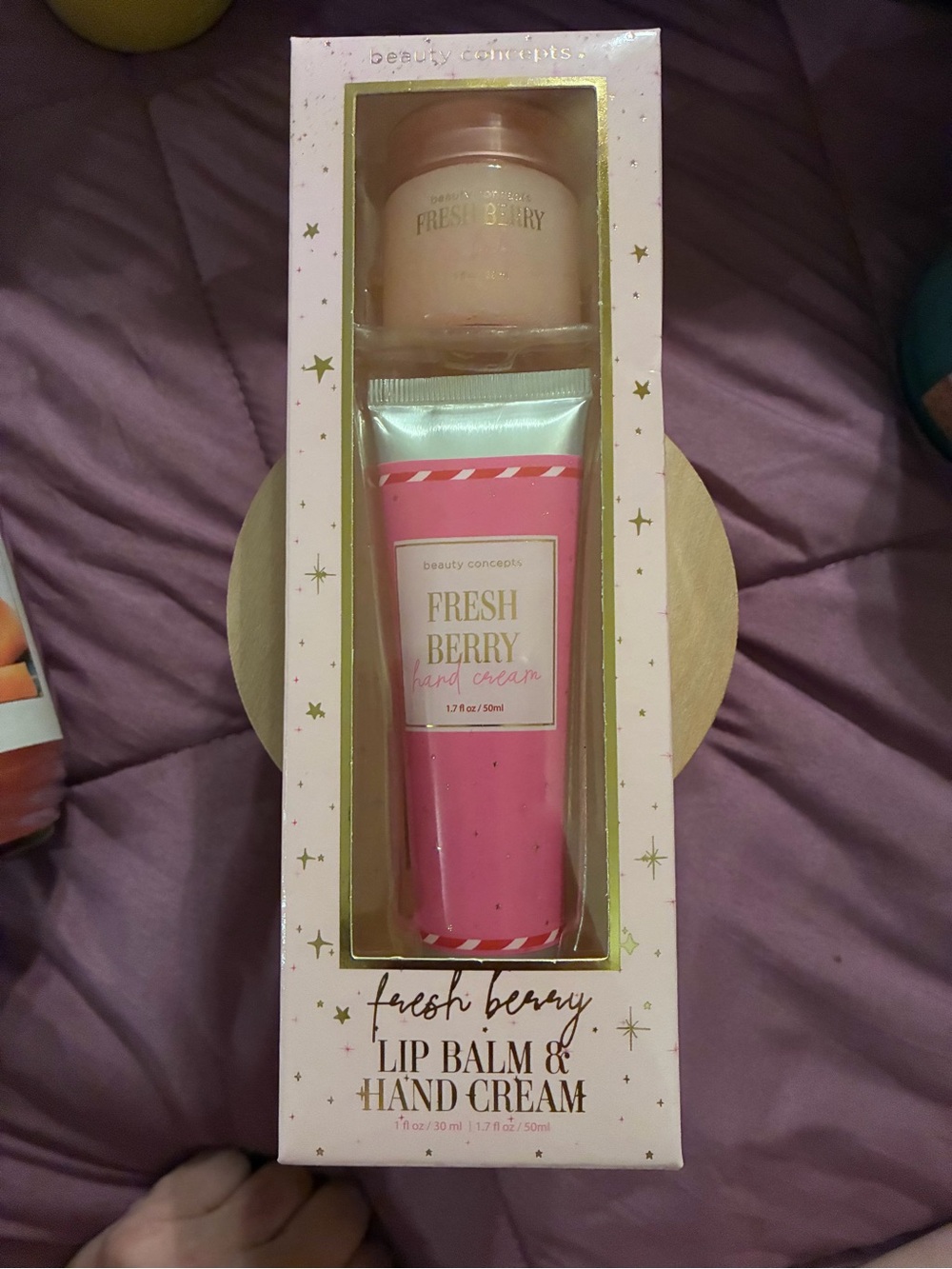 Fresh Berry Lip Balm & Hand Cream Set - Beauty Concepts - Pink
